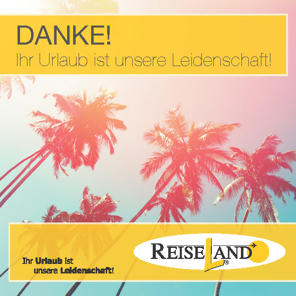 Danke - Aufkleber Motiv Palme