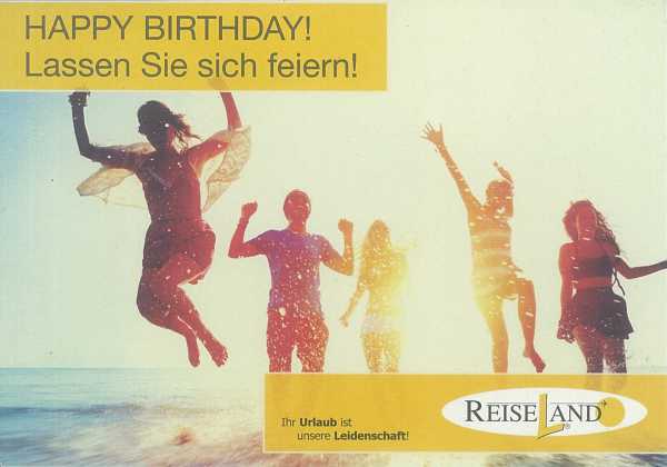 Postkarte "Happy Birthday Feiern"