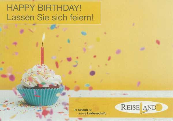 Postkarte "Happy Birthday CupCake"