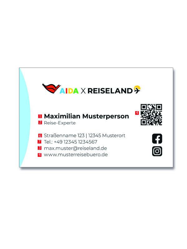 Visitenkarten AIDA QR-Code