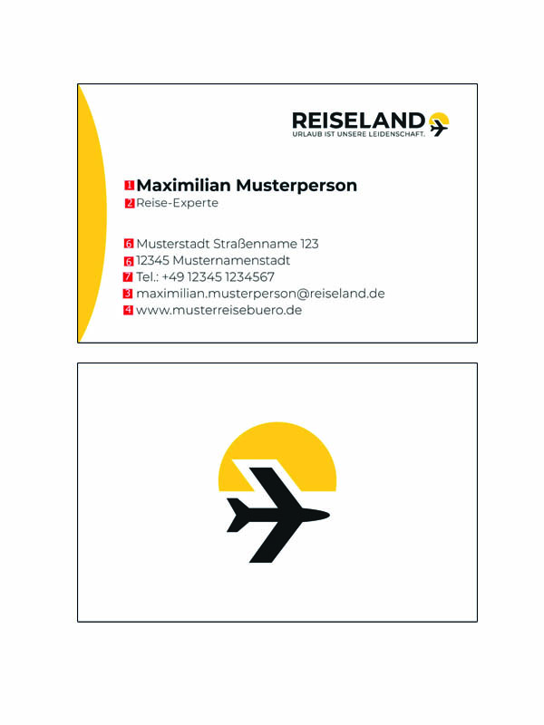 Visitenkarten Reiseland